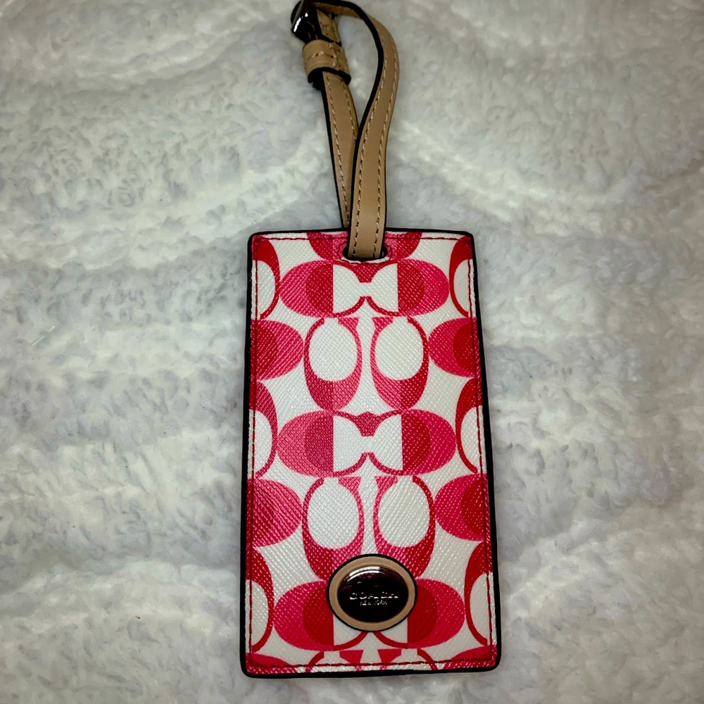 New With Tag Coach Dream C Signature Luggage Tag
